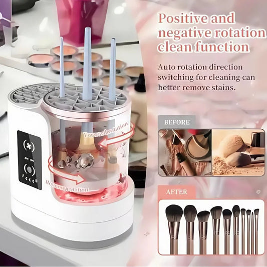 Electric 3 in 1 Makeup Brush Cleaneing Machine Makeup Brush Dryer Portable Automatic USB Cosmetic Brushes Cleaner Tool